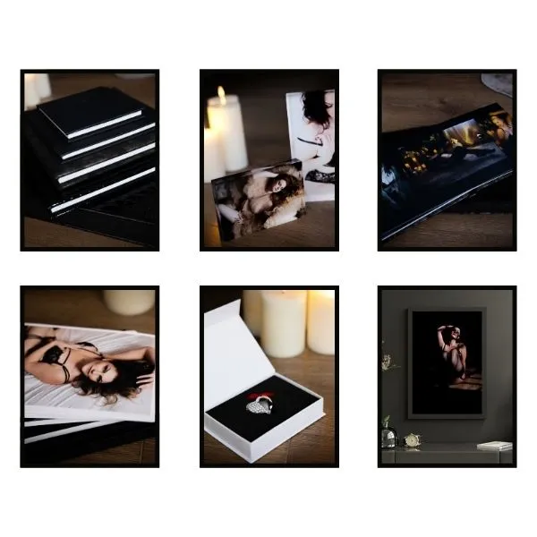 Boudoir Products at Red Bow Boudoir Photography Studio